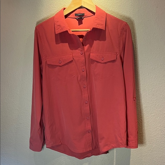 Eddie Bauer Women's Departure Stretch Moisture Wicking Long Sleeve Shirt UPF 50 - Picture 2 of 9